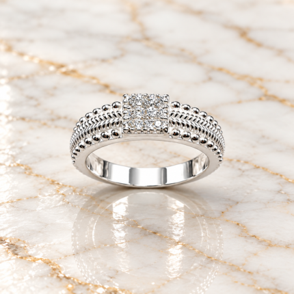 Modern Men's Silver Ring