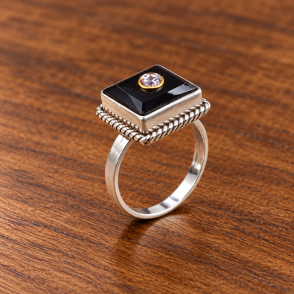 Chic Ladies' Silver 925 Gemstone Ring