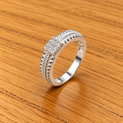 Modern Men's Silver Ring