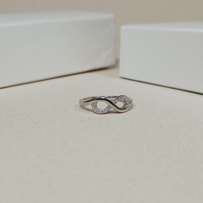 Graceful Silver 925 Infinity Ring for Women