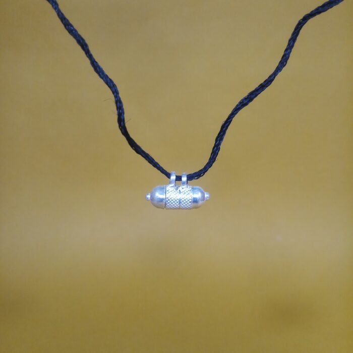 Stylish Silver Capsule Taabiz Amulet Pendant(small)