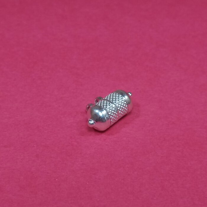 Sleek Silver Capsule Taabiz Pendant for Positive Energy( smallest size)