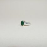 Stunning 925 Silver Green Stone Ring for a Sophisticated Look