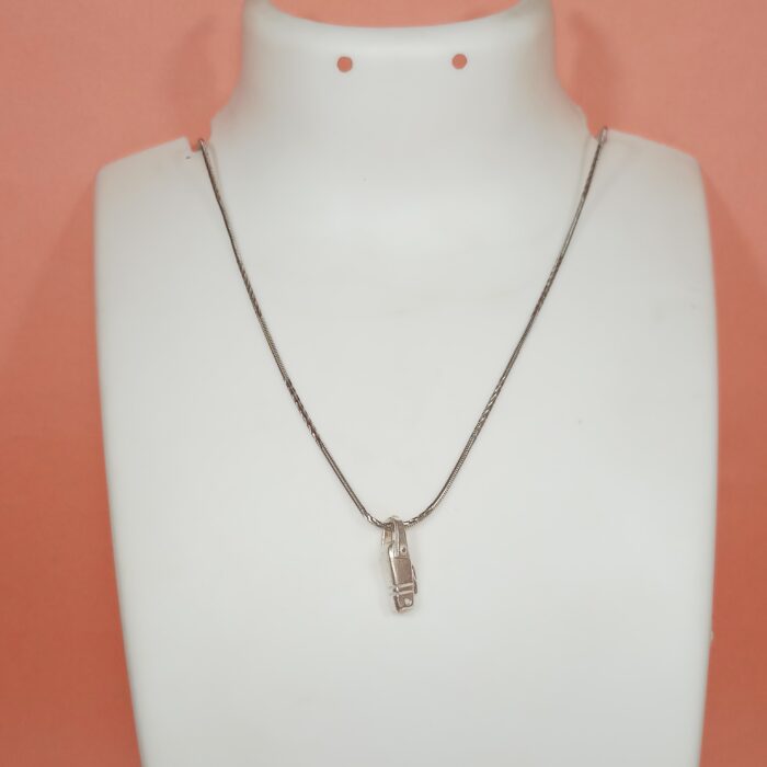 Dagger-Inspired Silver Chaku Pendant( small)