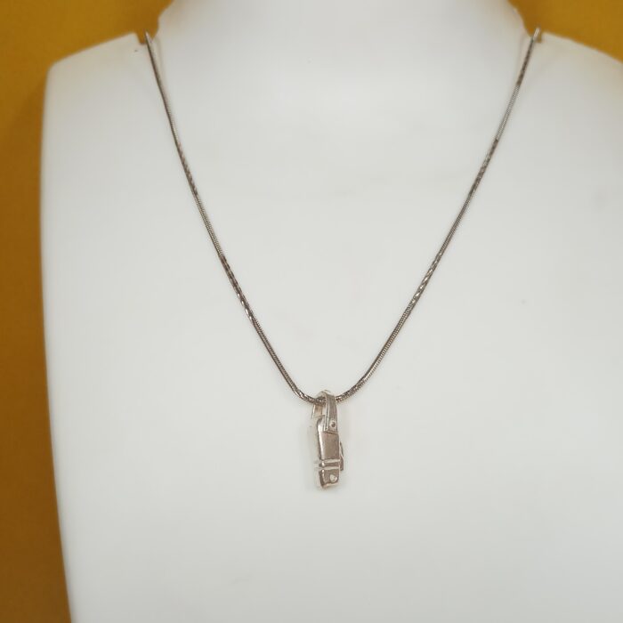 Dagger-Inspired Silver Chaku Pendant( small)