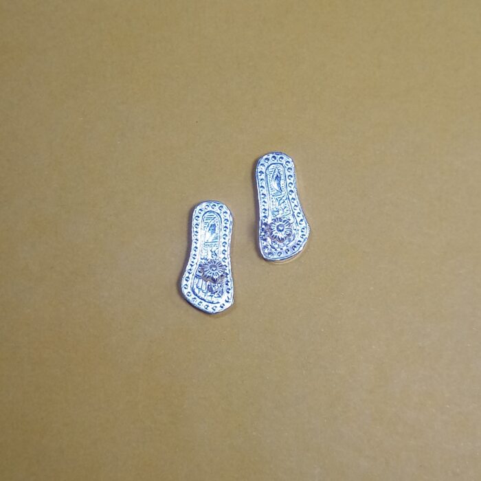 Handcrafted Silver Laxmi Feet Paduka – Symbol of Fortune