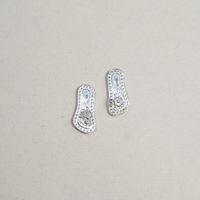 Handcrafted Silver Laxmi Feet Paduka – Symbol of Fortune
