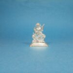 Pure Silver Saraswati Murti – Embodiment of Knowledge and Wisdom