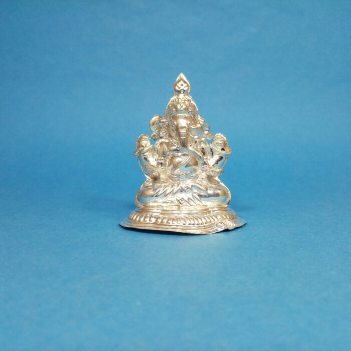 Divine Silver Ganesha Murti - Pure Silver Idol