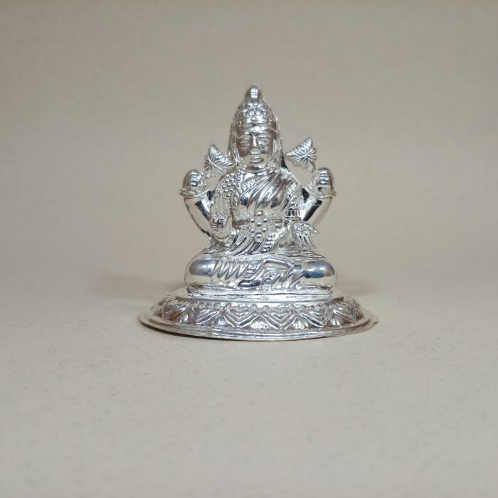 Elegant Silver Laxmi Murti - Pure Silver Idol