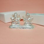 Pure Silver Laxmi Ganesh Murti – Divine Idol Set for Prosperity & Wisdom