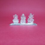 Pure 925 Silver Laxmi Ganesh Saraswati Murti – Divine Trinity Idol Set