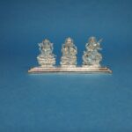 Pure 925 Silver Laxmi Ganesh Saraswati Murti – Divine Trinity Idol Set