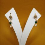 Radiant Kundan Work Silver Earring