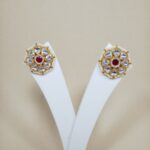 Vintage-Inspired Kundan Work Earring in Silver