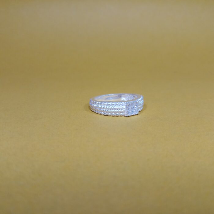 Bold Pure Silver Gents Ring