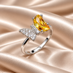 Delicate Silver 925 Butterfly Ring for Ladies