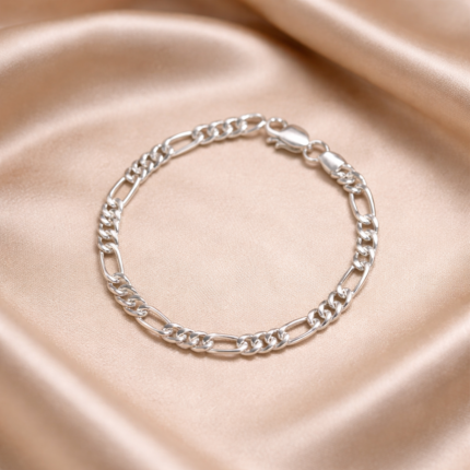 Sleek Pure Silver Gents Bracelet