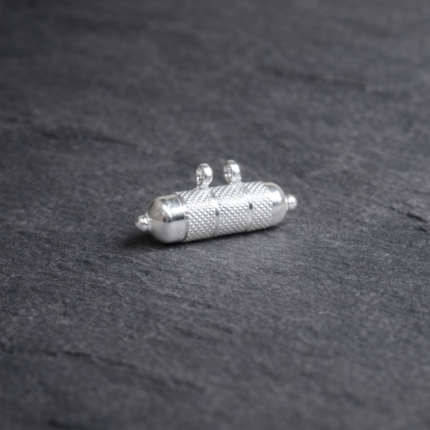 Classic Silver Capsule Taabiz Pendant with Spiritual Significance