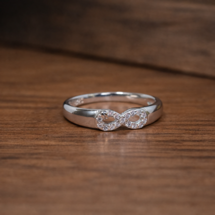 Timeless Love Infinity Symbol Sterling Silver Ring
