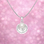 Moon & Pearl Silver Pendant – Timeless Grace