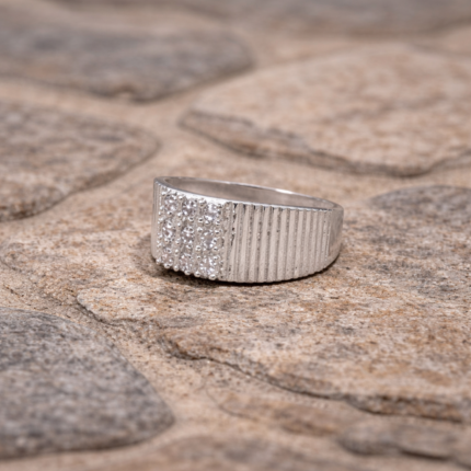 Bold Pure Silver Gents Ring