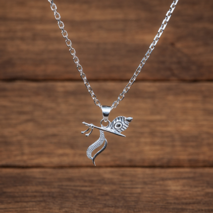Exquisite Silver 925 Krishna Flute Pendant