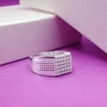 Bold Pure Silver Gents Ring