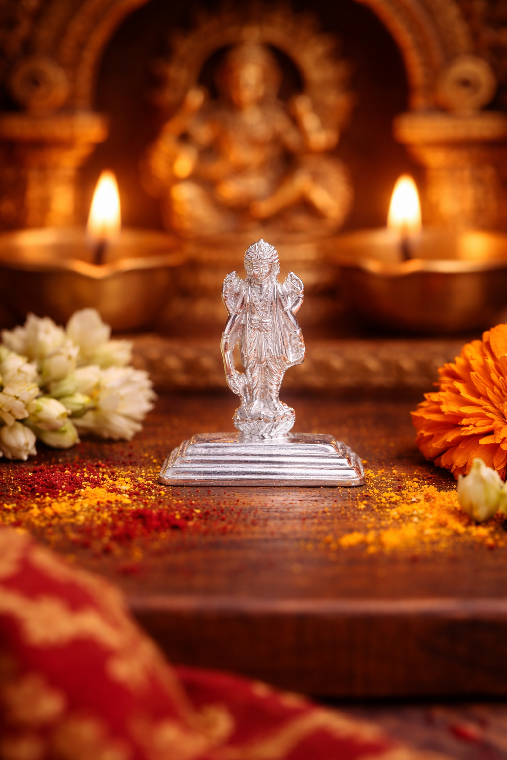 ChatGPT Image Feb 25, 2026, 06_05_12 PM Divine Silver Satyanarayan Murti – Pure Silver Idol