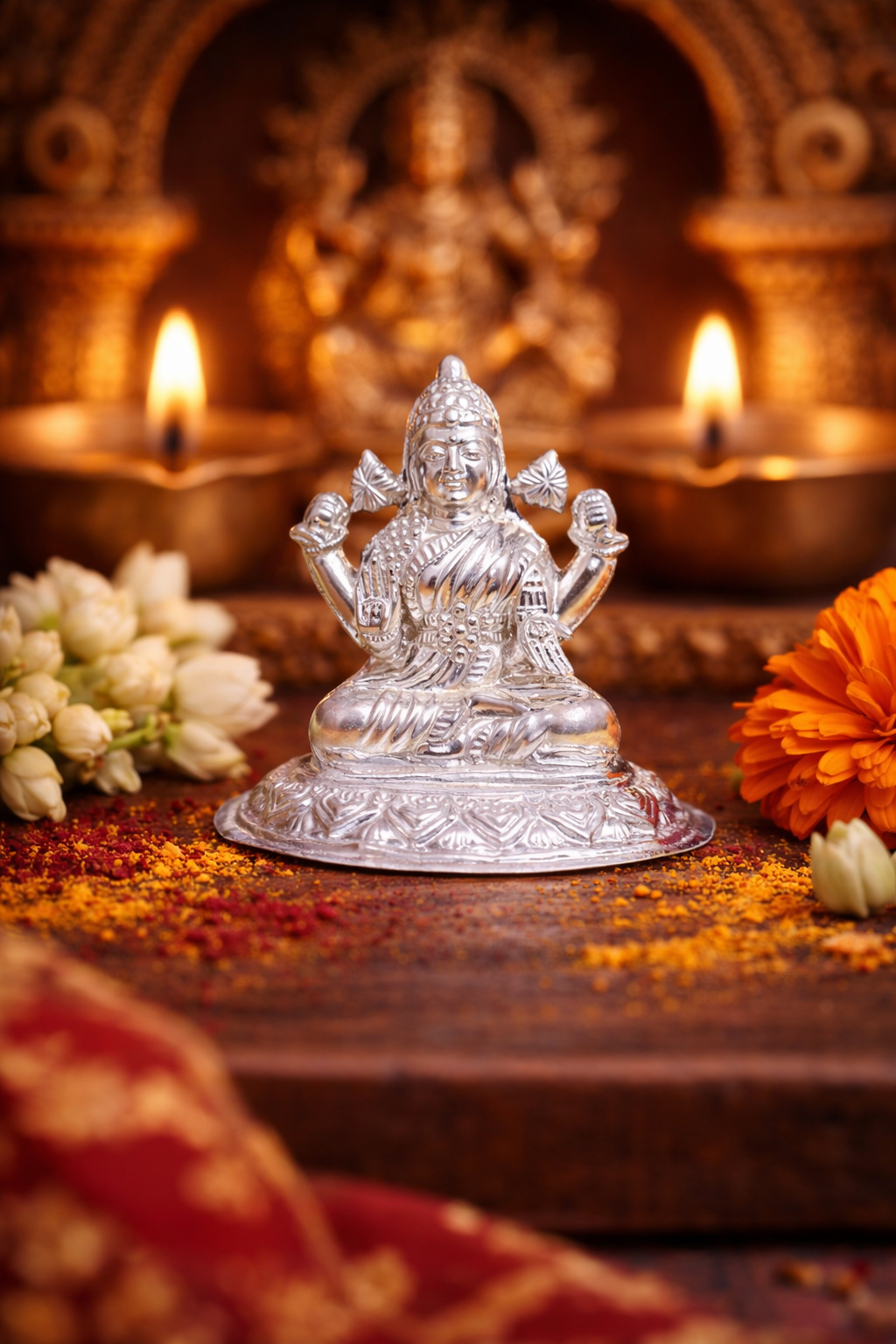 ChatGPT Image Feb 25, 2026, 06_31_28 PM Elegant Silver Laxmi Murti - Pure Silver Idol