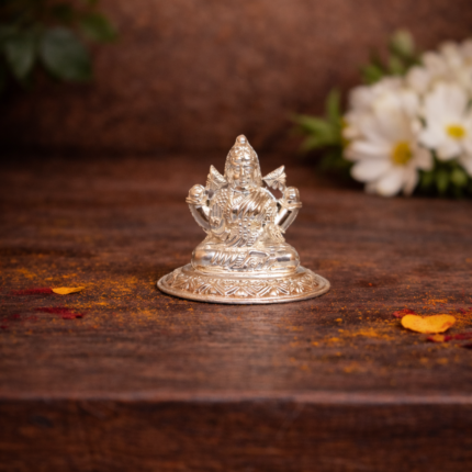 Elegant Silver Laxmi Murti - Pure Silver Idol