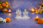Pure Silver Laxmi Ganesh Murti – Divine Idol Set for Prosperity & Wisdom