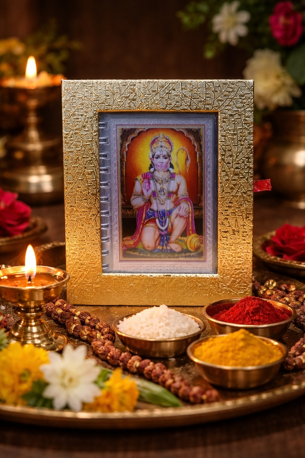 ChatGPT Image Mar 12, 2026, 07_03_32 PM Sacred Silver Hanuman Chalisa Book