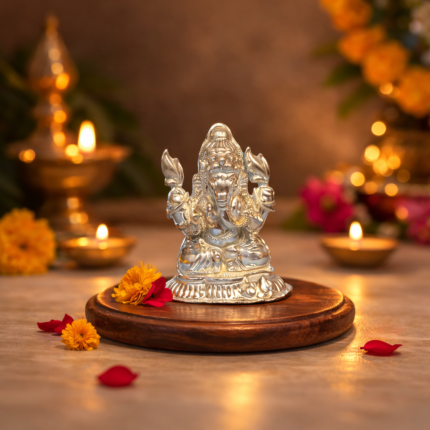 Exquisite Silver Ganesh Murti – Symbol of Wisdom and Prosperity