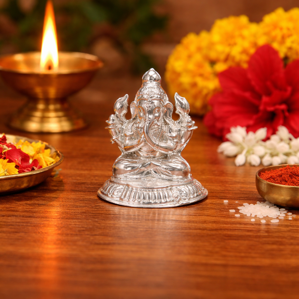 ChatGPT Image Mar 15, 2026, 07_14_47 PM Pure Silver Ganesh Murti – Exquisite Lord Ganesha Idol