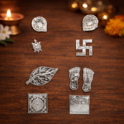 Silver Deepawali Pooja Essentials Set – Divine Festive Collection