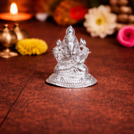 Pure Silver Ganesh Murti – Exquisite Lord Ganesha Idol