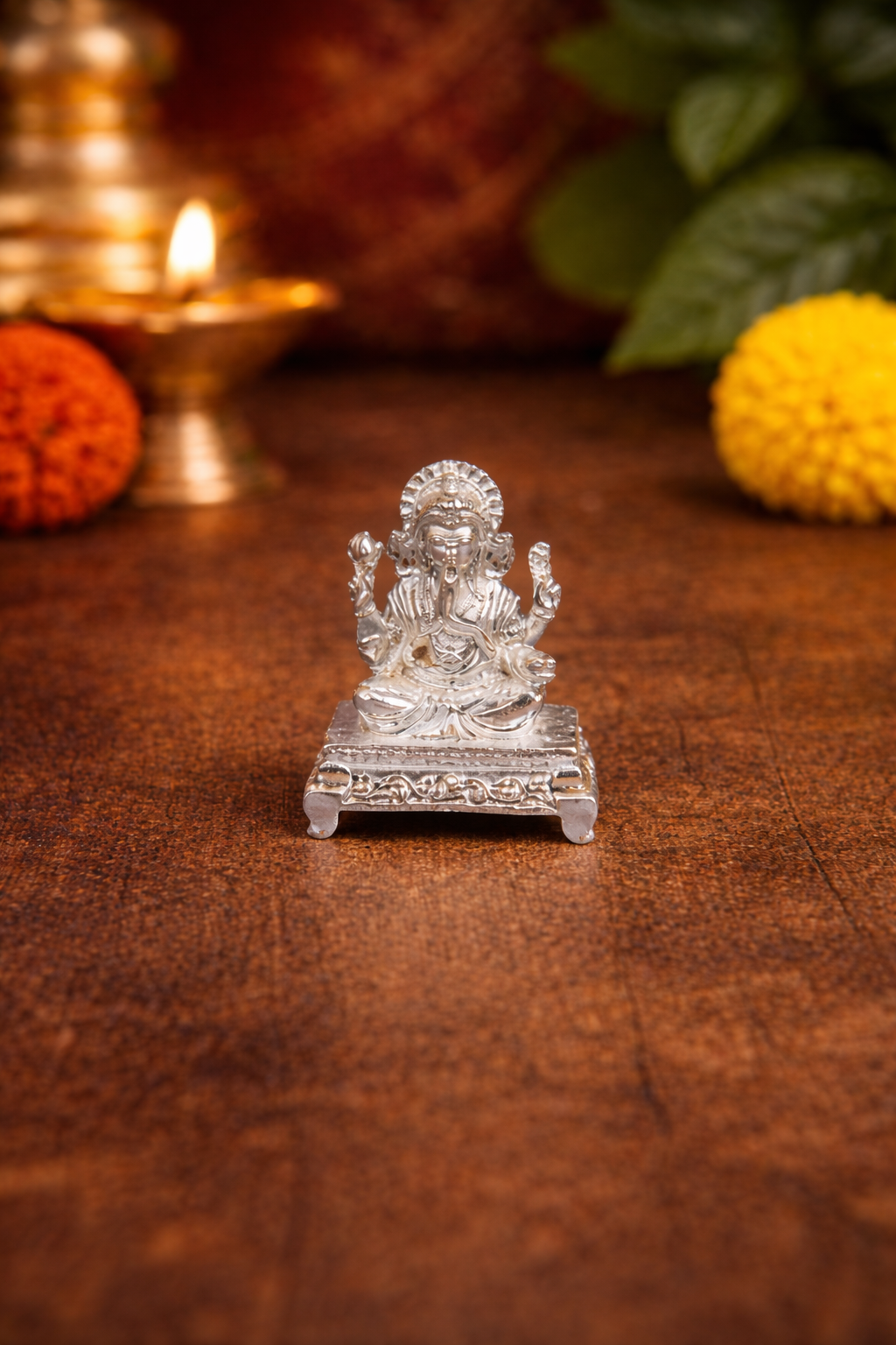 ChatGPT Image Mar 6, 2026, 06_24_10 PM Pure Silver Ganesh Murti – Lord of New Beginnings and Prosperity