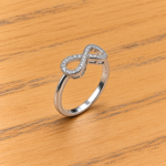 Timeless Silver 925 Infinity Ring for Ladies
