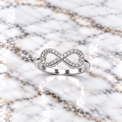 Timeless Silver 925 Infinity Ring for Ladies