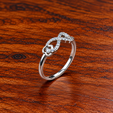 Elegant Infinity Design Sterling Silver Ring