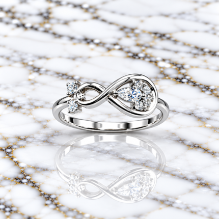 Endless Elegance Silver 925 Infinity Ring for Ladies