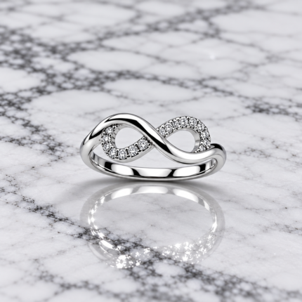 Graceful Silver 925 Infinity Ring for Women