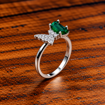 Ladies' Elegant Silver 925 Butterfly Ring