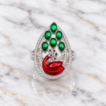 Majestic Silver 925 Peacock Ring for Ladies