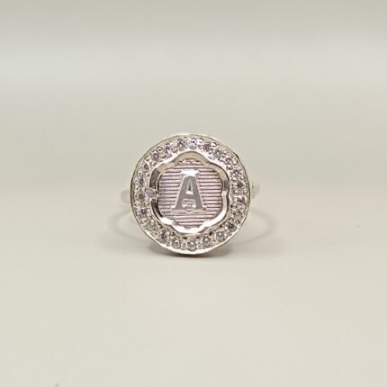 Sleek 925 Silver Men's Alphabet Ring(any one)