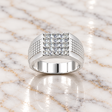 Bold Pure Silver Gents Ring