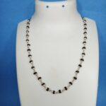 Sacred Silver Black Tulsi Mala Necklace