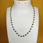 Sacred Silver Black Tulsi Mala Necklace