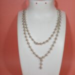 Elegant Silver Moti Mala Necklace